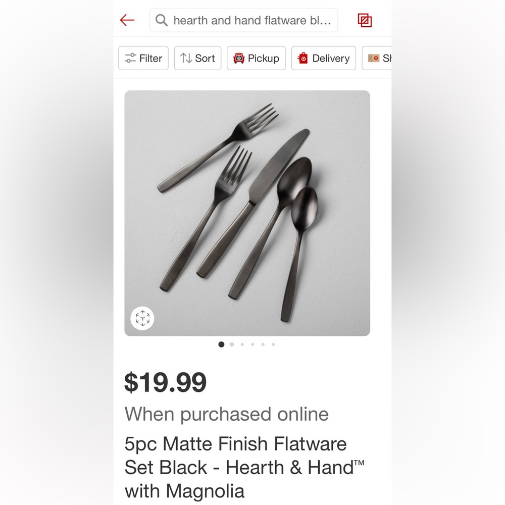 π΄4, 8 or 12 Piece Set(s) of Hearth & Hand Magnolia Matte Black Flatware π΄ - Picture 14 of 14